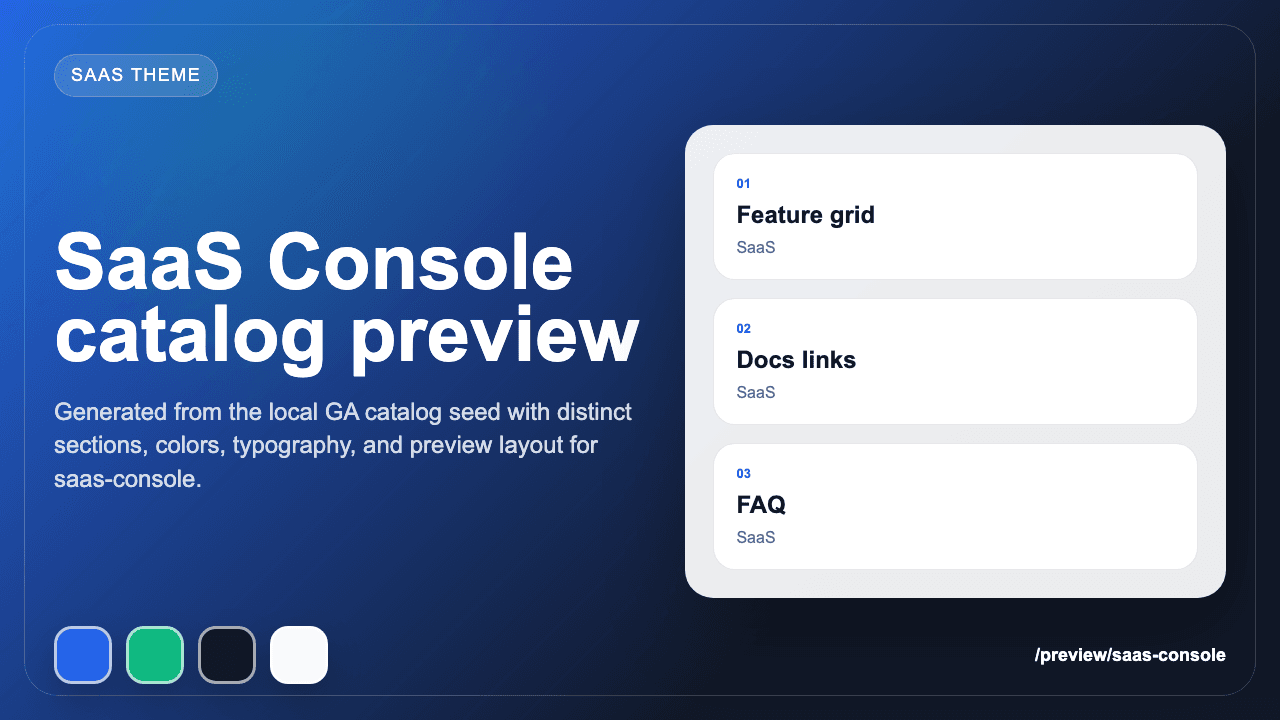 SaaS Theme Preview